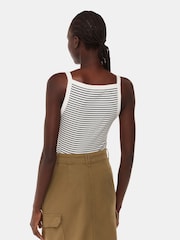 Whistles Straight Neck Stripe White Vest - Image 2 of 5