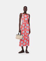 Whistles Orange Sunburst Linen Blend Dress - Image 1 of 5