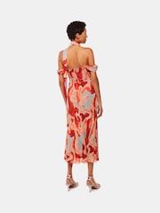Whistles Red Marble Print Dress - Image 3 of 5