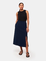 Whistles Blue Eva Elasticated Waist Skirt - Image 1 of 5
