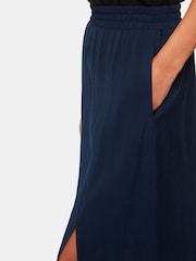 Whistles Blue Eva Elasticated Waist Skirt - Image 4 of 5