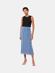 Whistles Crinkle Stripe Midi Skirt - Bild 1 von 5