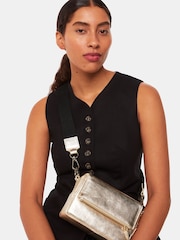 Whistles Gold Bibi Cross-Body Bag - Image 1 of 5