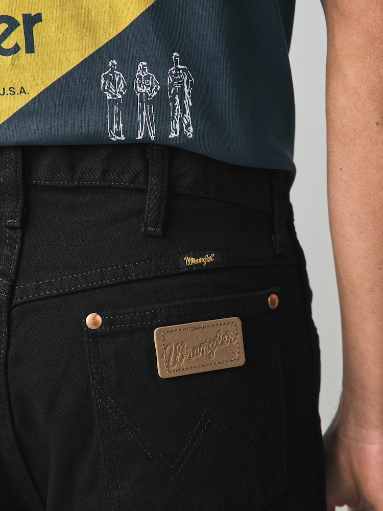 Wrangler Black Original Fit 13MWZ Cowboy Cut 100% Cotton Jeans - Image 5 of 7