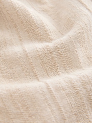 Neutral Long Sleeve Grandad Collar Cotton/Linen Mix Texture Shirt (3-16yrs) - Image 4 of 4