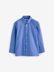 Bright Blue Relaxed Fit Long Sleeve Oxford Shirt (3-16yrs) - Image 1 of 10