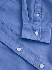 Bright Blue Relaxed Fit Long Sleeve Oxford Shirt (3-16yrs) - Image 10 of 10