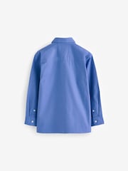 Bright Blue Relaxed Fit Long Sleeve Oxford Shirt (3-16yrs) - Image 8 of 10