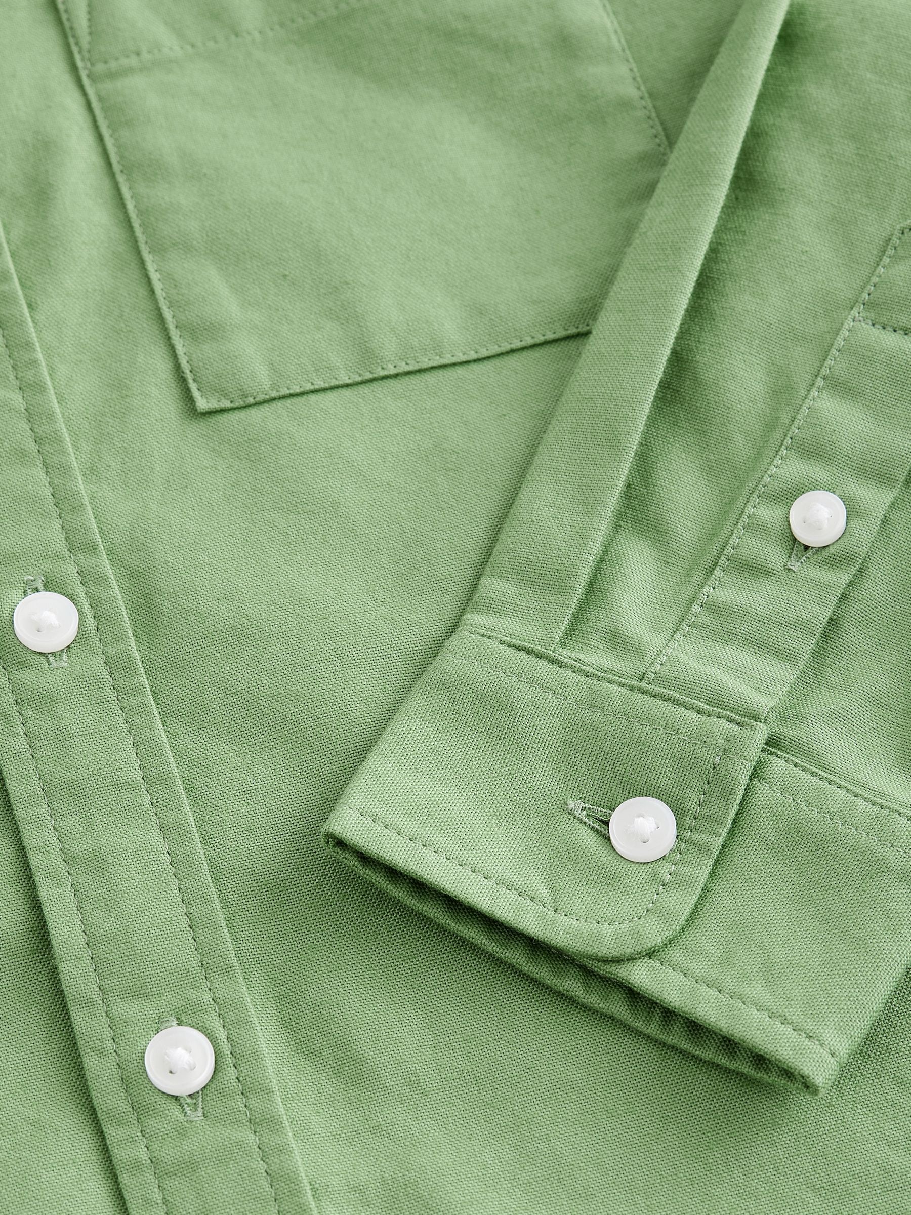 Buy Green Relaxed Fit Long Sleeve Oxford Shirt (3-16yrs