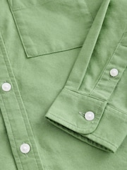 Green Relaxed Fit Long Sleeve Oxford Shirt (3-16yrs) - Image 3 of 4