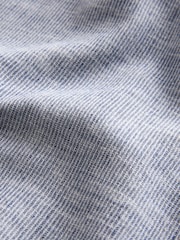 Blue Long Sleeve Grandad Collar Cotton/Linen Mix Texture Shirt (3-16yrs) - Image 5 of 5