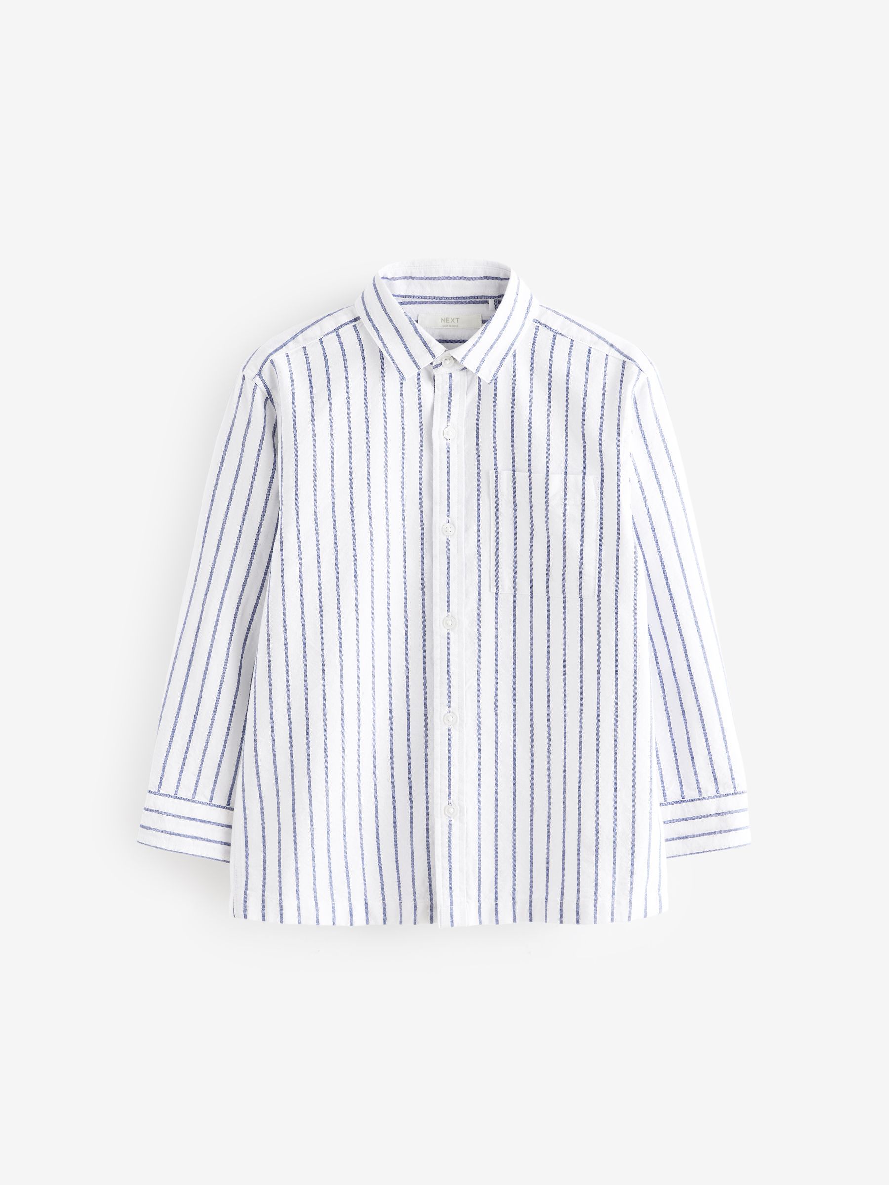 【MODERNIF】Stripe overfit incised shirt Buy Stripe Relaxed Fit Long Sleeve Oxford Shirt (3-16yrs