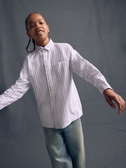 Stripe Relaxed Fit Long Sleeve Oxford Shirt (3-16yrs) - Image 2 of 8