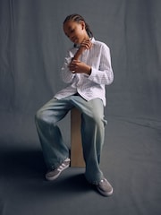 Stripe Relaxed Fit Long Sleeve Oxford Shirt (3-16yrs) - Image 3 of 8