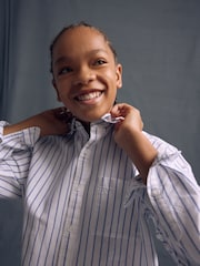 Stripe Relaxed Fit Long Sleeve Oxford Shirt (3-16yrs) - Image 5 of 8