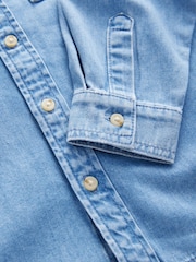 Blue Denim Long Sleeve Denim Shirt (3-16yrs) - Image 4 of 4