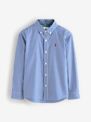 Blue Stripe 100% Cotton Long Sleeve Stripe Shirt (3-16yrs) - Image 1 of 6