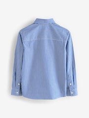 Blue Stripe 100% Cotton Long Sleeve Stripe Shirt (3-16yrs) - Image 2 of 6