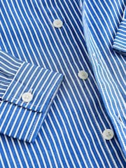 Blue Stripe 100% Cotton Long Sleeve Stripe Shirt (3-16yrs) - Image 4 of 6