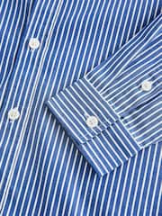 Blue Stripe 100% Cotton Long Sleeve Stripe Shirt (3-16yrs) - Image 6 of 6