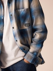 Cobalt Blue Subscribe 100% Cotton Long Sleeve Check Shirt (3-16yrs) - Image 5 of 5