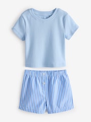 Blue/Pink Woven Bottom Pyjamas 2 Pack (3-16yrs) - Image 2 of 7