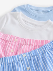 Blue/Pink Woven Check Pyjamas 2 Pack (3-16yrs) - Image 2 of 4