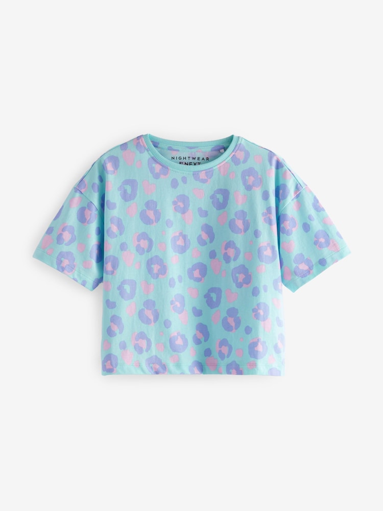 Yellow/Blue Animal Print Joggers Pyjamas 3 Pack (3-16yrs) - Image 5 of 9