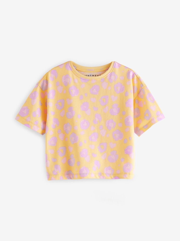 Yellow/Blue Animal Print Joggers Pyjamas 3 Pack (3-16yrs) - Image 6 of 9