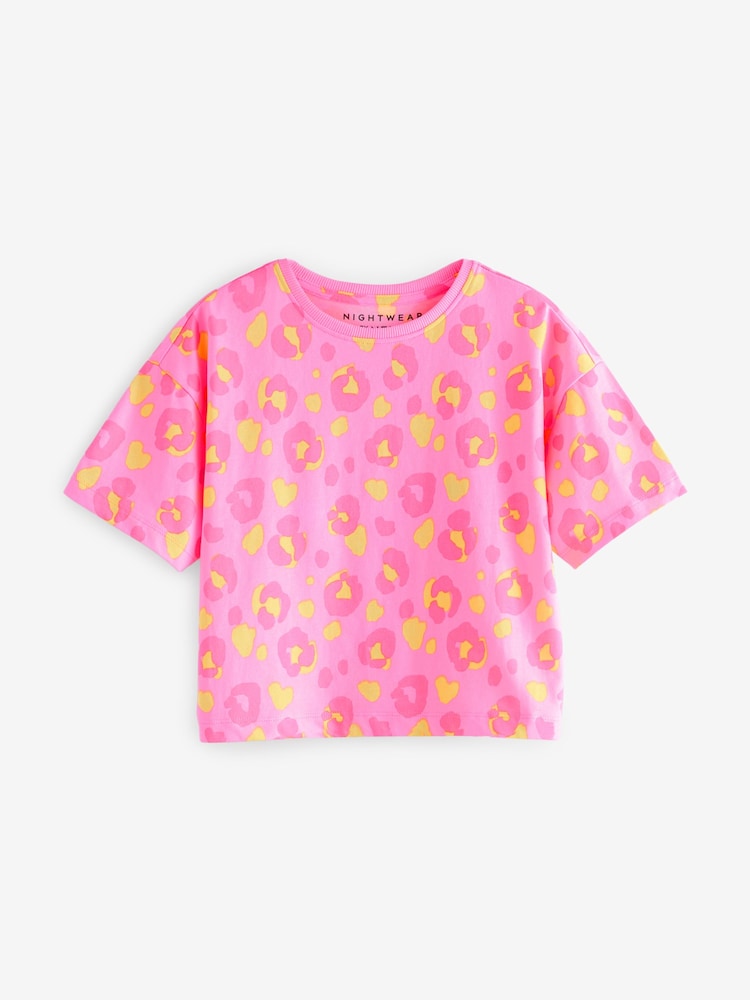 Yellow/Blue Animal Print Joggers Pyjamas 3 Pack (3-16yrs) - Image 7 of 9