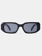 Mint Velvet Black Rectangular Sunglasses - Image 1 of 2