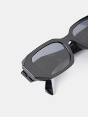 Mint Velvet Black Rectangular Sunglasses - Image 4 of 4