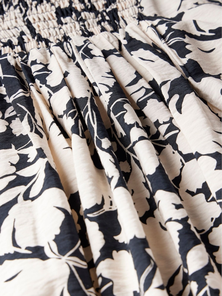 Mint Velvet Black Floral Midi Dress - Image 6 of 6