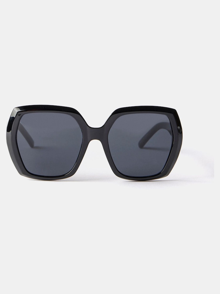 Mint Velvet Black Oversized Sunglasses - Image 1 of 5