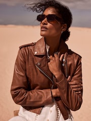 Mint Velvet Brown Rectangular Sunglasses - Image 2 of 6