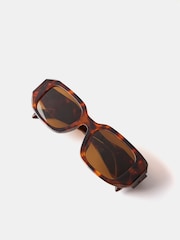 Mint Velvet Brown Rectangular Sunglasses - Image 5 of 6