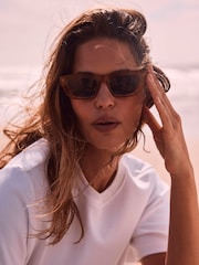 Mint Velvet Yellow Rectangular Sunglasses - Image 1 of 4