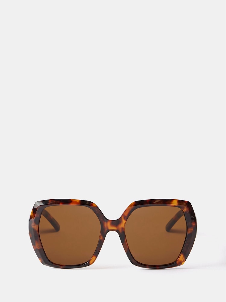 Mint Velvet Brown Oversized Sunglasses - Image 2 of 2