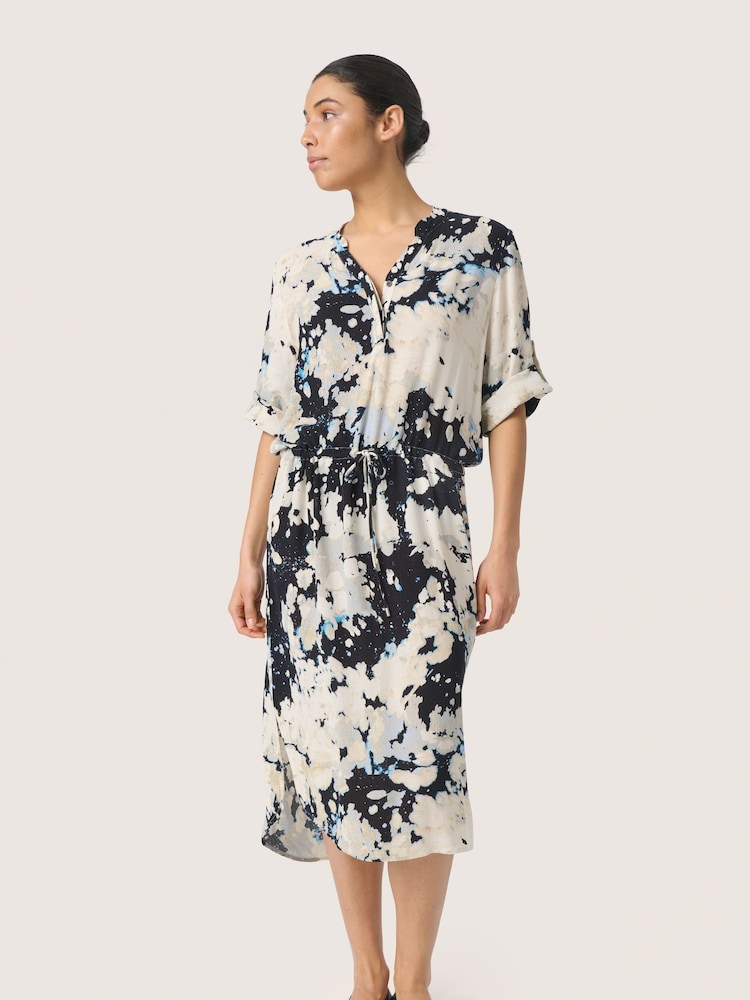Soaked in Luxury Zaya Knee-Length Half Sleeve Black Dress - Image 1 of 6 Soaked in Luxury Zaya Knee-Length Half Sleeve Black Dress - Image 1 of 6