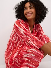 Kaffe Arina 3/4 Sleeve A-Line Fit Black Dress - Image 3 of 4