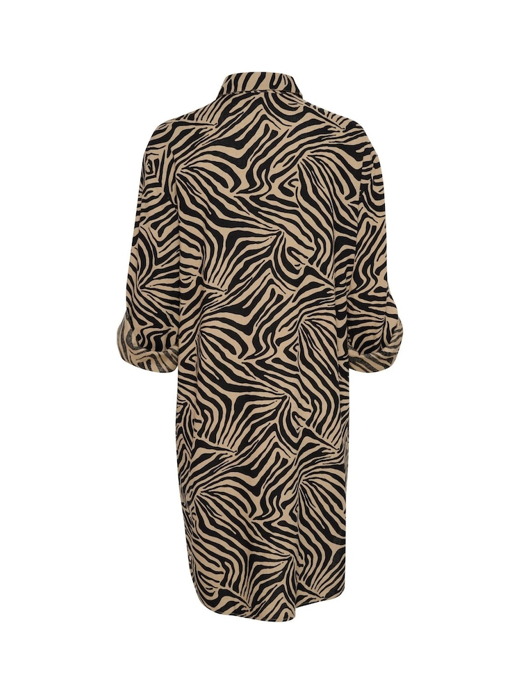 Kaffe Milia Mid Thigh Length Shirt Black Dress - Image 2 of 3