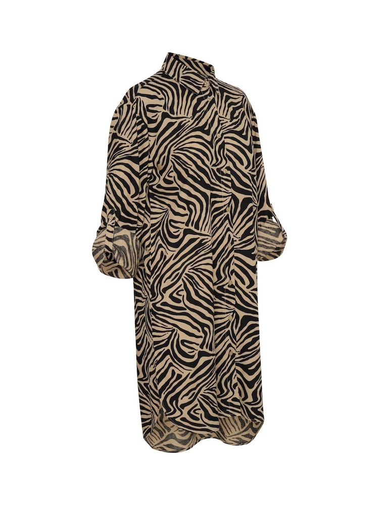 Kaffe Milia Mid Thigh Length Shirt Black Dress - Image 3 of 3