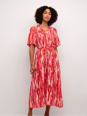 Kaffe Arina Half Sleeve V-Neck Maxi Dress - Image 1 of 3