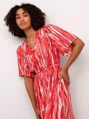 Kaffe Arina Half Sleeve V-Neck Maxi Dress - Image 3 of 3
