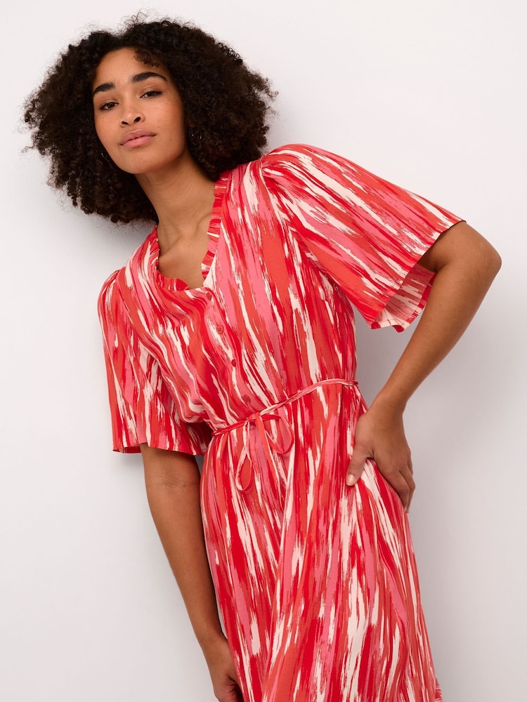 Kaffe Arina Half Sleeve V-Neck Maxi Dress - Image 3 of 3