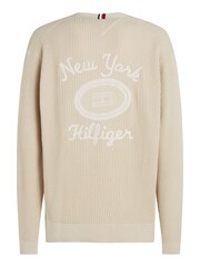 Tommy Hilfiger Brown Graphic Waffle Cardigan - Image 5 of 6