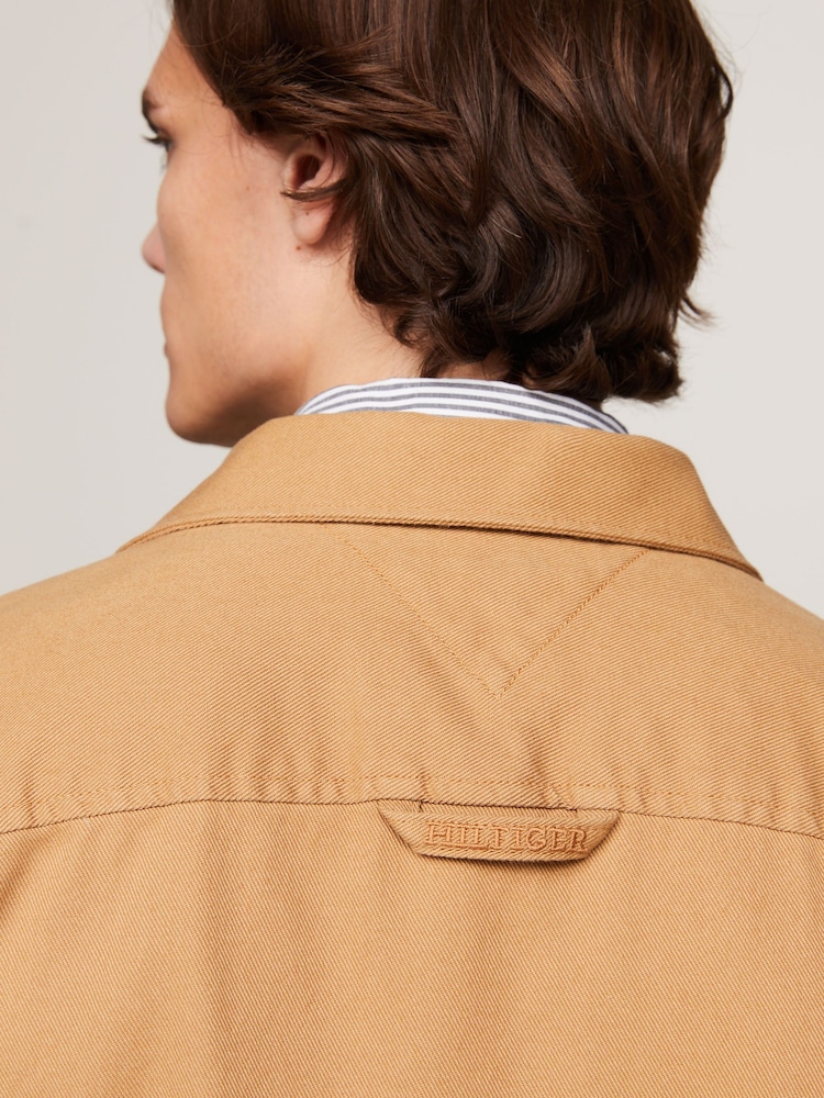 Tommy Hilfiger Brown 100% Cotton Twill Shirt Jacket - Image 5 of 5