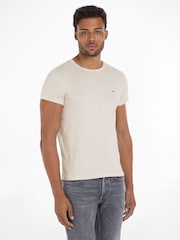 Белый - Tommy Hilfiger Slim Fit Core Stretch Crew Neck T-Shirt - Image 1 of 6