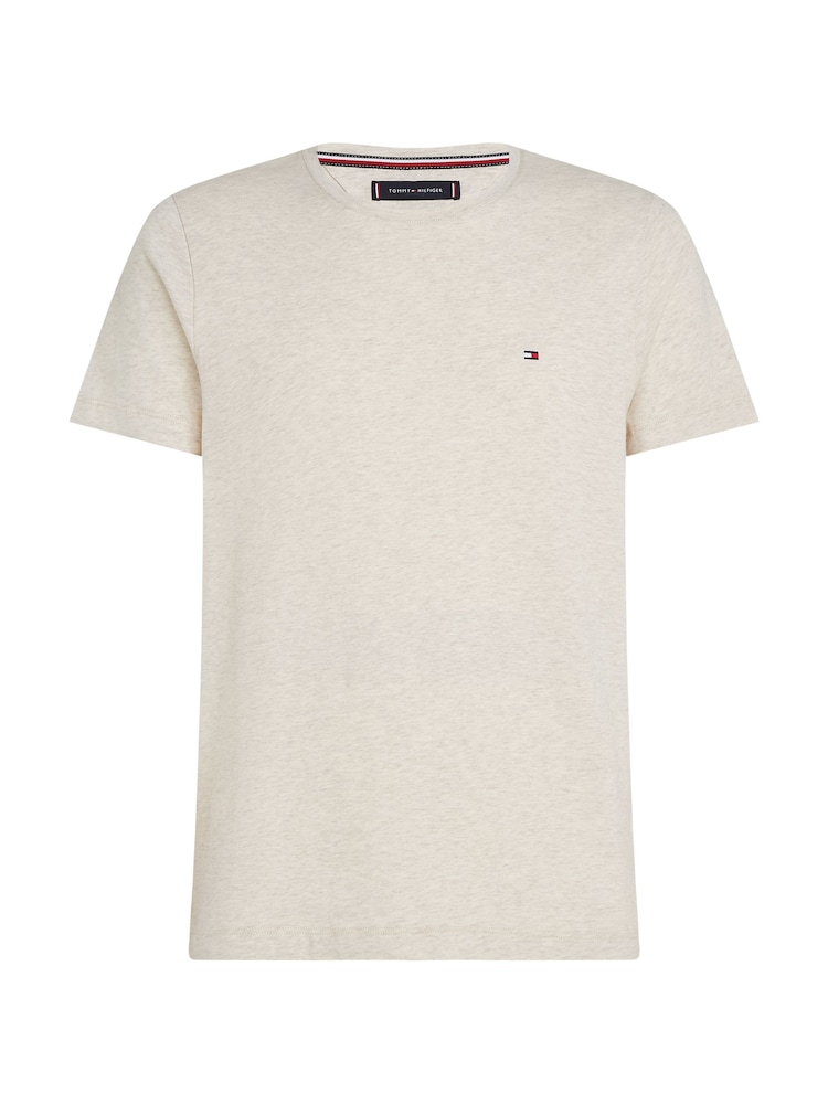 Tommy Hilfiger White Slim Fit Core Stretch Crew Neck T-Shirt - Image 4 of 6
