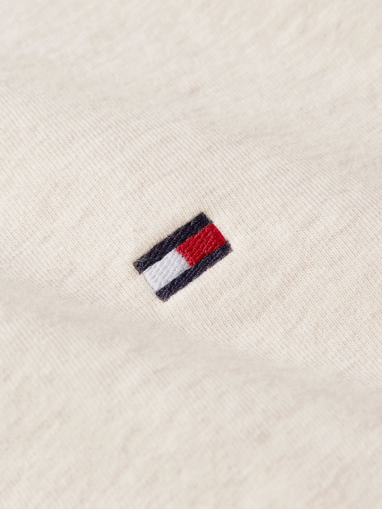 Белый - Tommy Hilfiger Slim Fit Core Stretch Crew Neck T-Shirt - Image 6 of 6